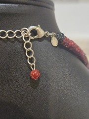 Vintage Premier Designs Red Spice Jewelry Set Bracelet Earrings Necklace Pendant