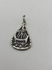 925 Sterling Silver Vintage Viking Charm Or Pendant Made In Scotland
