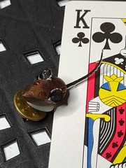 Old Wood And Leather Cute Little Mouse Pin