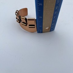 Vtg Renoir Copper Cuff Bracelet Mid Century Modern Wide Scroll Ribbon Signed MCM