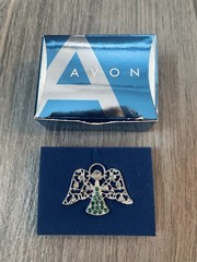 2008 Avon Heavenly Angel Birthstone Tac Pin for May Birthday Emerald Green New