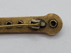 Edwardian Gold Plated with Rhinestones Brooch Bar Pin Circa 1920s
