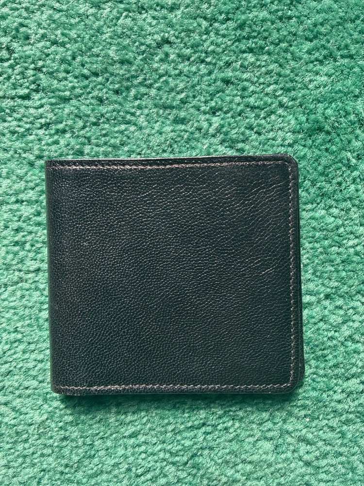 Bill fold black Pin Seal Morocco Made in England