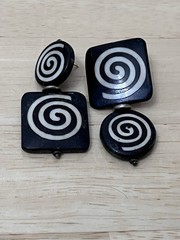 Estate Sale Funky Earrings Africa Vintage Jewelry