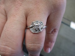 Victorian Diamond Ring, European Cut, .42 Ct Center,Bypass Mtng,WOWZA RING $1119
