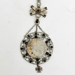 Silver Necklace Chain Mounted German Bavaria 1774 Thaler Coin