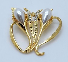 elegant Vintage style Gold Tone flower Bouquet shape fashion jewelry Brooch/pin