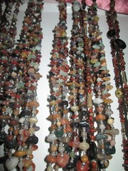 LOT 9 Wearable CHUNKY Semi-Precious Stones bead abalone seed necklace 2.61 lbs