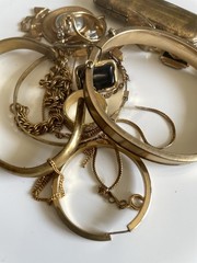 Vintage Junk Drawer Lot With Sterling Silver And Gold Fill Jewelry