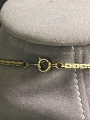 VINTAGE GOLD TONE 2.5 MM UNIQUE LINK CHAIN NECKLACE