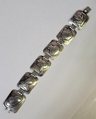 925 Sterling Silver Mexico Taxco beto horse donkey Bracelet -Signed LZ GUAD JAL?