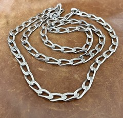 Vtg Heavy 925 Sterling Silver Curb Link Chain 6mm Wide Necklace 30”in/ 59.50 Gr