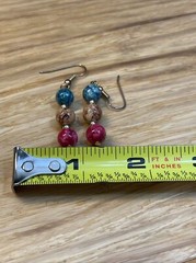 Vintage Beaded Dangle Drop Earrings Estate Jewelry Find KG JD
