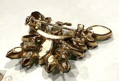 JULIANA DELIZZA & ELSTER BUTTERFLY Brooch Pin Clip on Earrings Set 2520 UV REACT