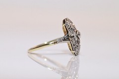 Vintage Style 2.50CCt Round Cut Diamond Engagement 14K White Gold Filled Ring