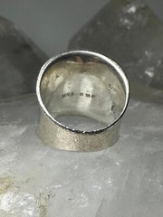 Cigar Band ring signed MMA knuckle band size 6 sterling silver women girls