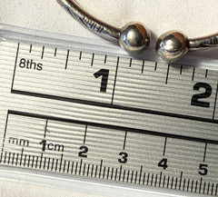 VINTAGE STERLING SILVER BANGLE WEST INDIES ISLAND BALL CUFF BRACELET 22g