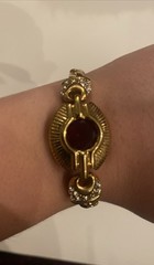 Camrose & Kross Jackie Kennedy Vintage Amber Gold Tone Rope Link Bracelet