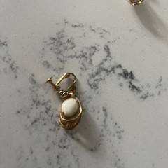 Vintage Filament 12k Gold Filled Clip On Stud Dangle Earrings w White Stone