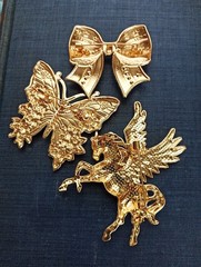 Lot Of 3 July4th USA 250th American Flag Vintage Style Brooch Set Bulk Pin Gift