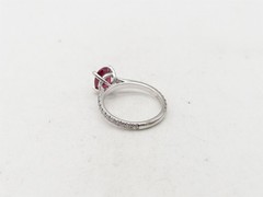 NEW Designer $7000 2.63ct CERTIFIED Natural RUBY VS Diamond 18k White Gold Ring