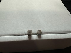 0.69g Vintage Sterling Silver 925 Small Square Stud Earrings Minimalist M