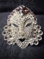 ASIAN PRINCESS FUR PIN PRECIOUS METAL VINTAGE MAZER WALLER CLASP