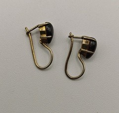 Vtg 24k Gold Plated Sterling Silver 925 Facets SF Garnet Drops 2.25g