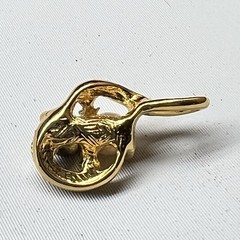 Vintage~ Black Onyx, White Pearl & Cubic Zirconia Gold Plated Pendant