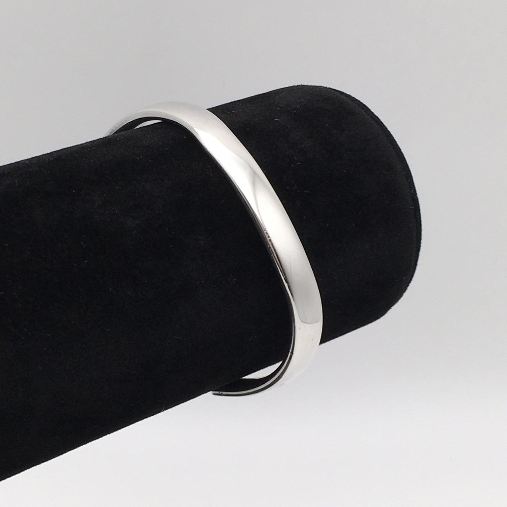 Vintage EMPORIO ARMANI Sterling Silver Curved Cuff Bracelet 5” Marked 925 28g#26