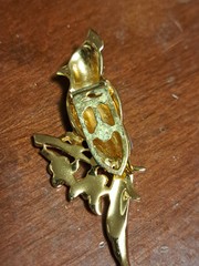 vintage costume jewelry brooche Bird