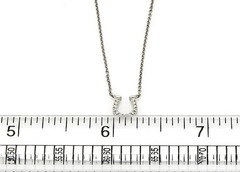 Tiffany & Co. Horseshoe Diamond 18k White Gold Pendant Necklace 16″