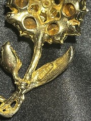Vintage Edlee Blue Flower Brooch-Signed