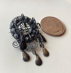vintage norwegian Solje wedding brooch stamped 830 S.M.