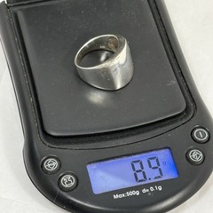 Vintage FAS Sterling Silver 925 Wide Tapered Band Ring Chunky 8.9g Sz 10.5 Thai