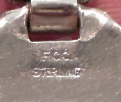 VTG FORSTNER FCC Solid STERLING SILVER Double Snake Chain ID BRACELET