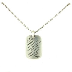 BB Vintage Sterling Silver Proverbs 3:3 Religious Pendant Chain Necklace 24”