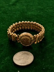 Antique Gold Filled Carmen Sweetheart Sweet Heart Expandable Bracelet