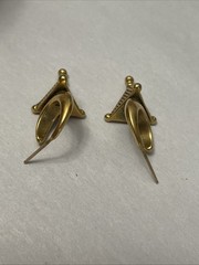 Metropolitan Museum Of Art MMA Gold Tone Tribal Earrings 14k Gold Posts