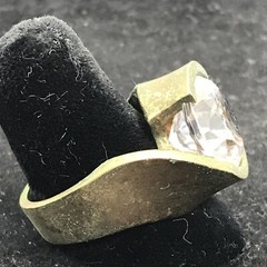 Vintage 18KT GE Gold Plated & Cubic Zirconia Statement Look Ring varied sizes