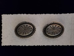 New Set of 4 Western Concho Snap Button Covers 925 Sterling , Vintage 3/4” Gift