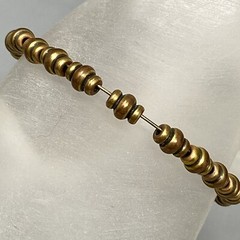 Alex & Ani Bracelet Gold/Copper Tone Adjustable Slide Beads Stackable 7.25+