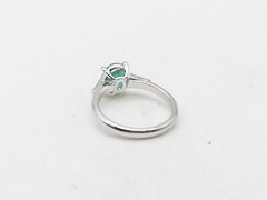 Vintage 1940s $4000 2.30ct Colombian Emerald VS G Diamond Platinum Ring 5g