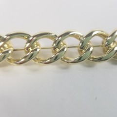Chain Style Bar Pin Brooch Gold Tone Link Vintage Estate 3.25″