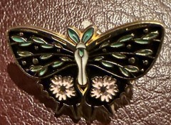 Lot Of 6 Vintage Metal With Enamel Butterfly Brooches In Various Colors