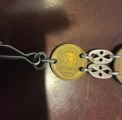 WWII Trench Art French Franc Coin Bracelet 1921 1922 1939 1941 Vintage Jewelry