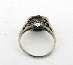 2CT Old Mine Cut Lab Created Diamond Wedding Ring Vintage Art Deco 14K Gold Over