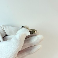 Vintage Signed 925 Sterling Silver Ring Size 9 FAS w/ Large Glass Stone