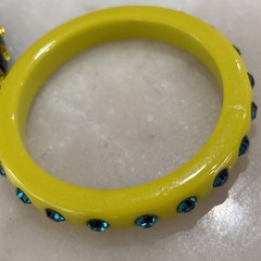 Vintage Juicy Couture Resin Bangle Bracelets With Rhinestones Lot Of 3