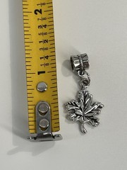 Vintage Maple Leaf Bracelet Charm Pendant Silver
